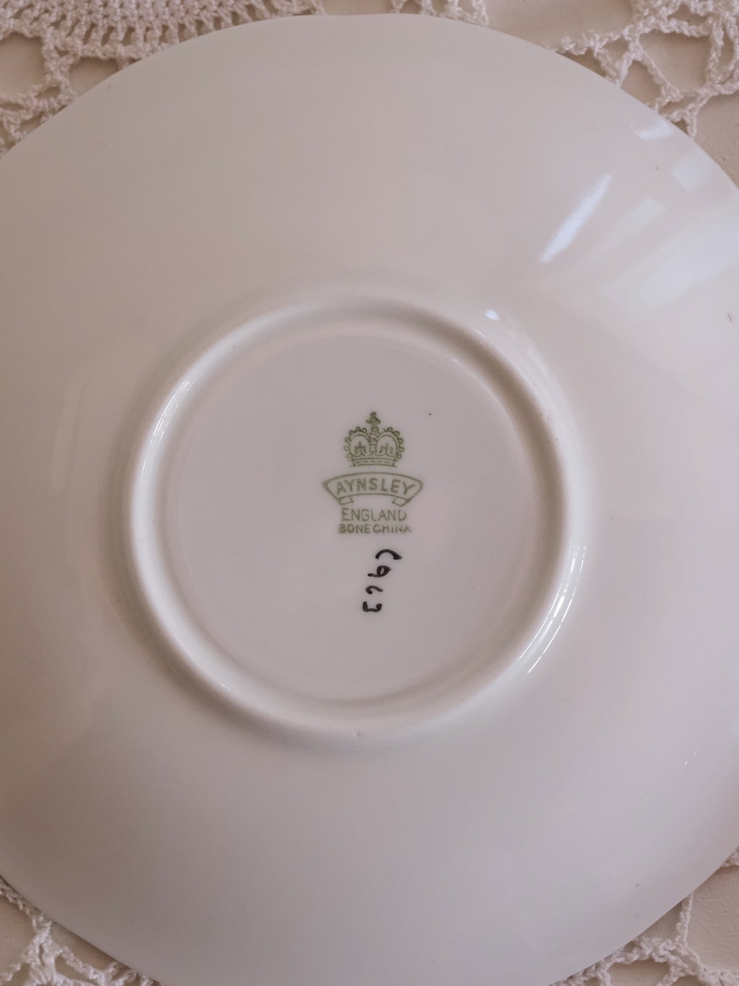 Aynsley Cup & Saucer “C963” – Dresden Floral Gold Scrollwork