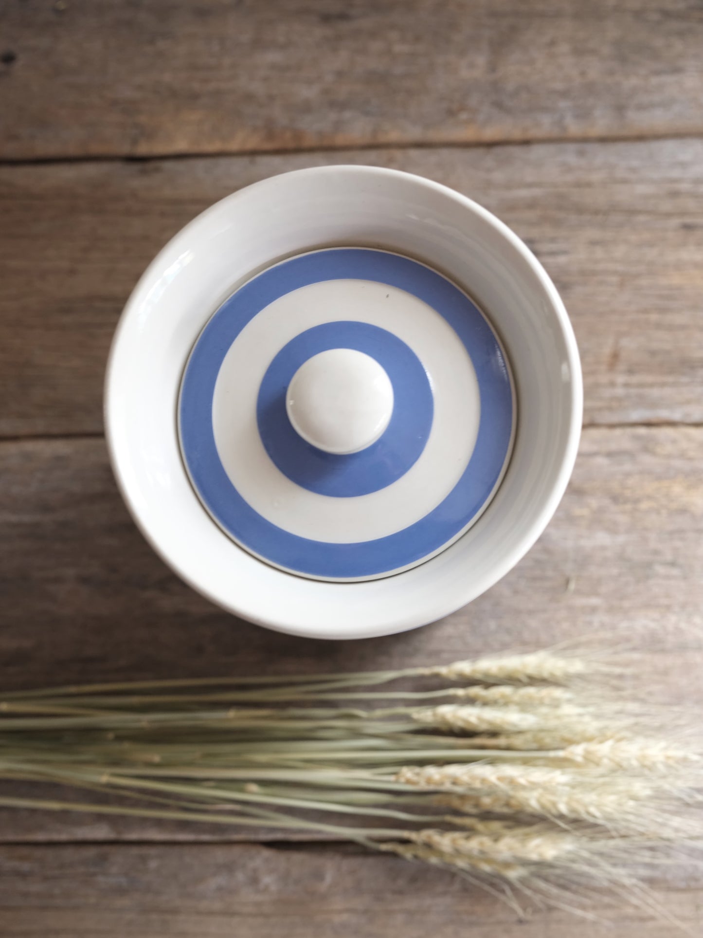 T.G. Green Storage Jar “Cornishware” – Large (c.1930s–40s)