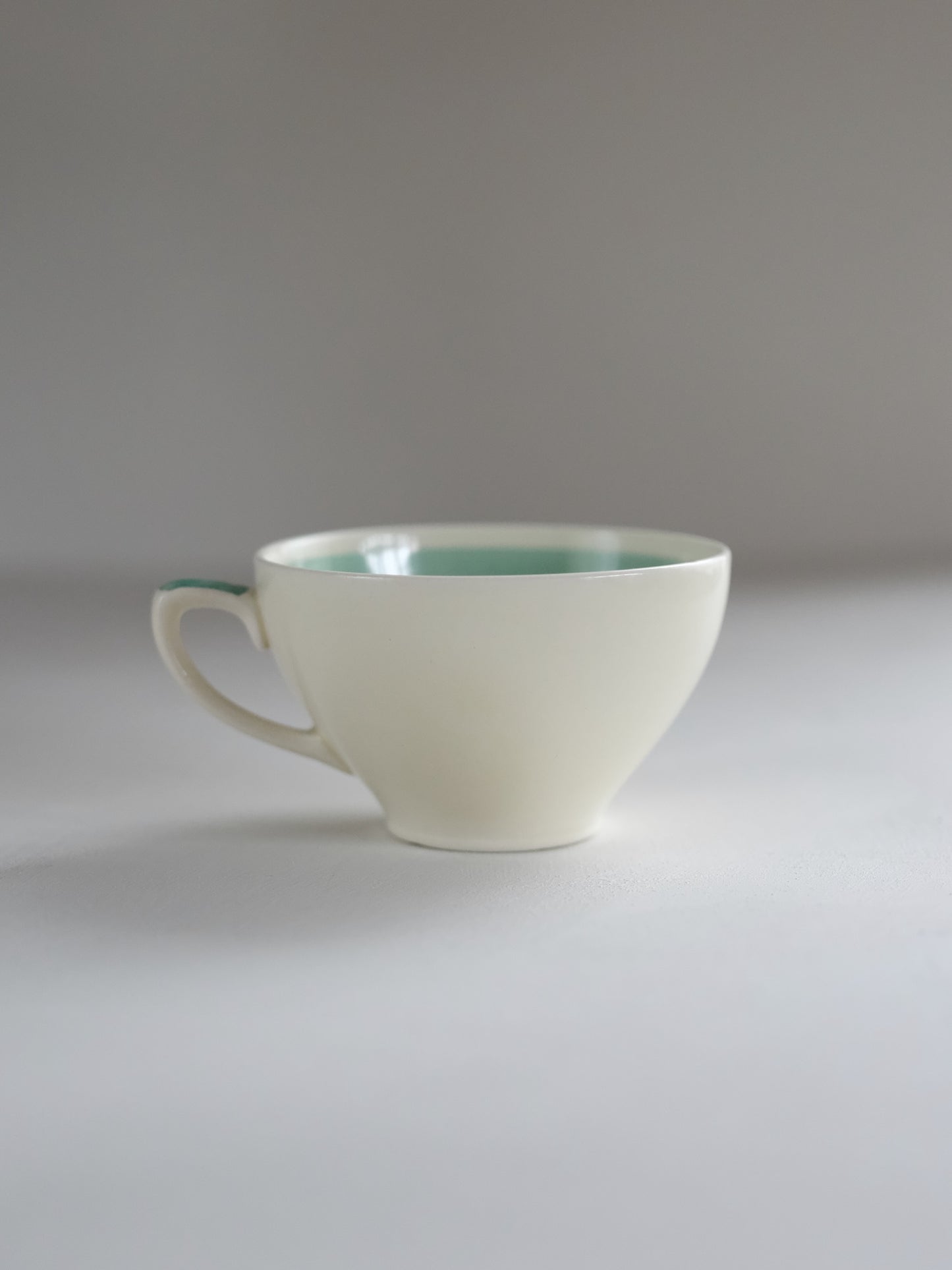 Susie Cooper Trio “Dresden Spray” – Green, Crown Works Burslem (c.1935–40)