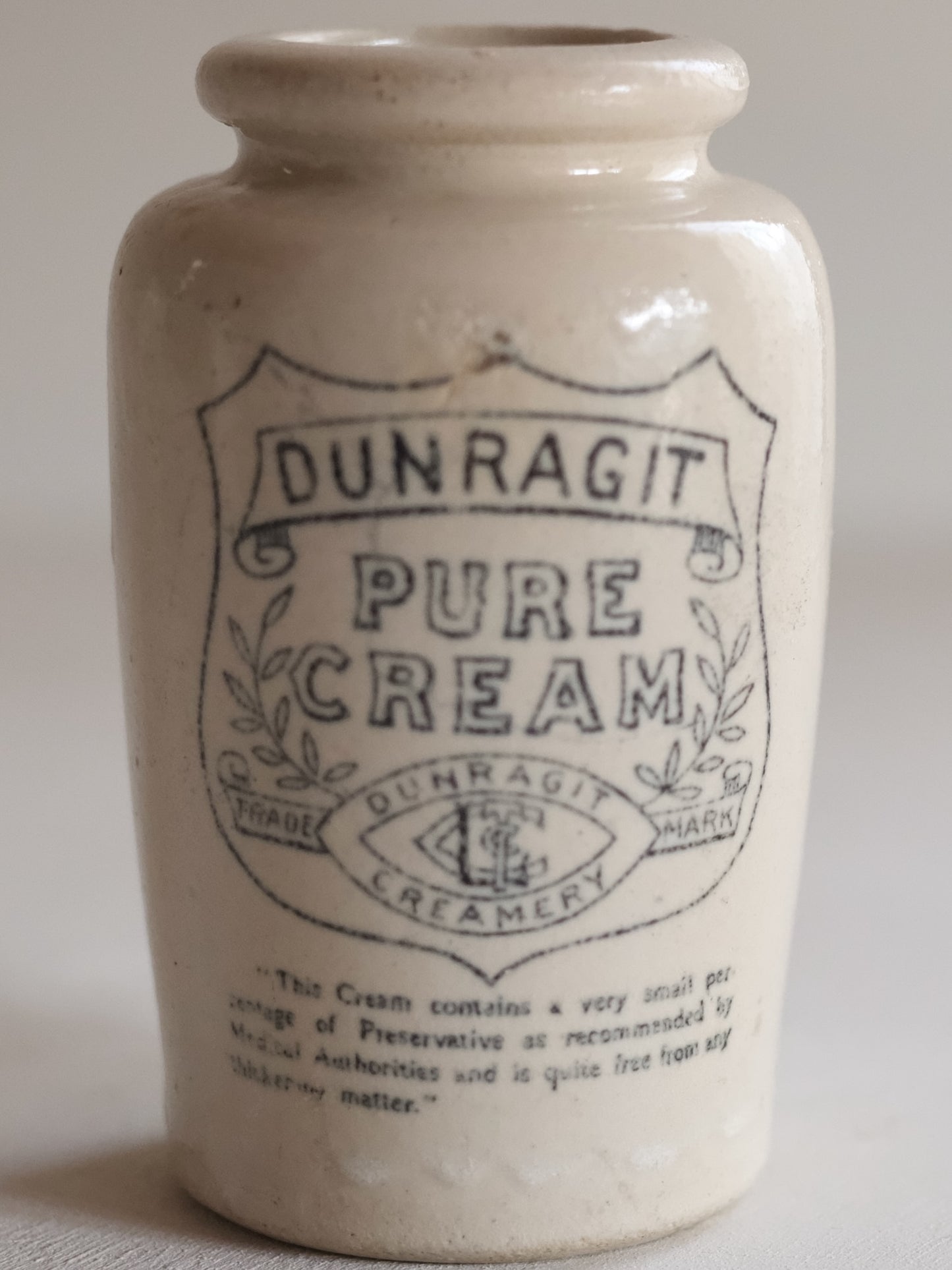Dunragit Creamery Cream Jar