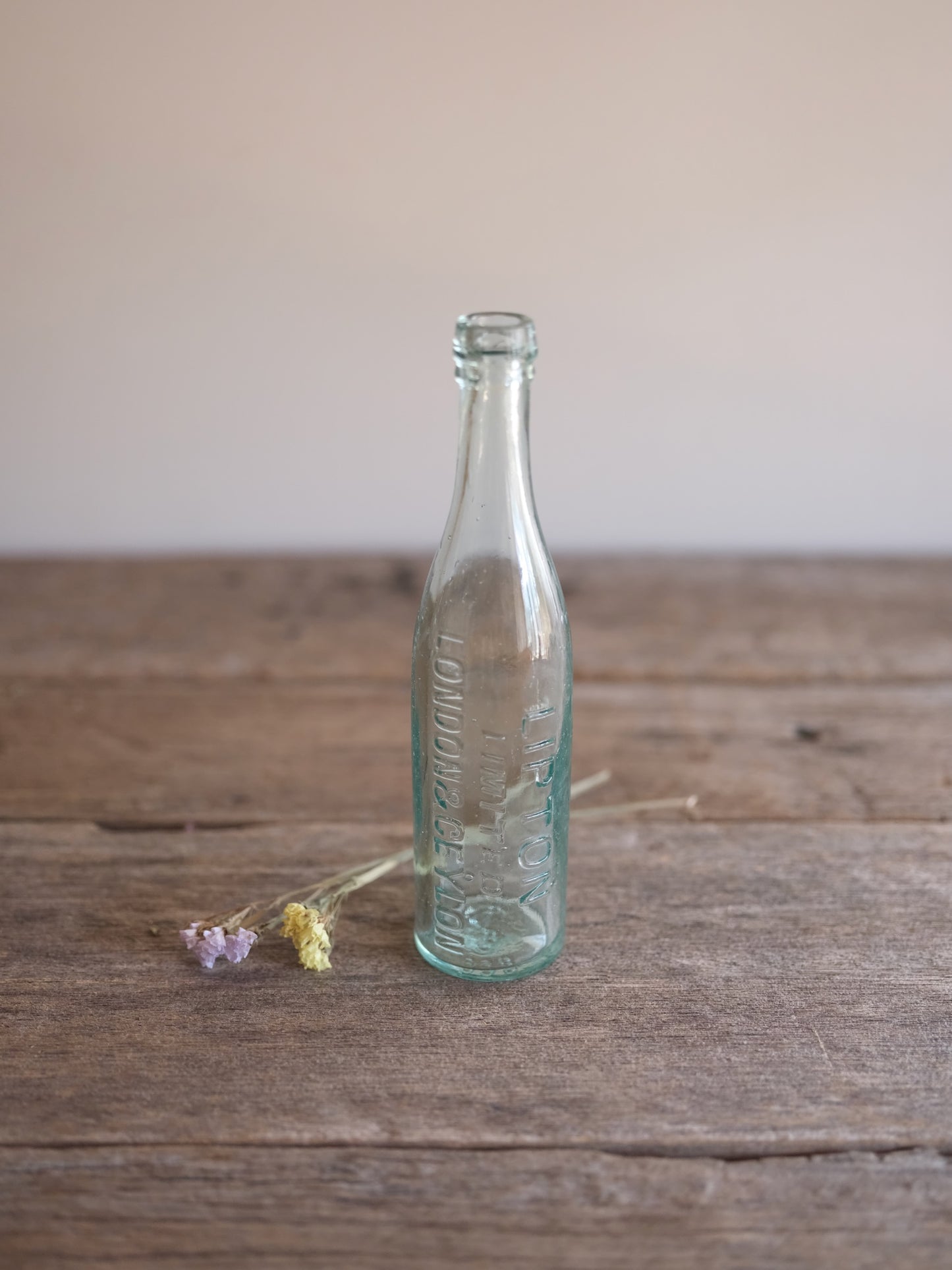 Lipton Embossed Glass Bottle