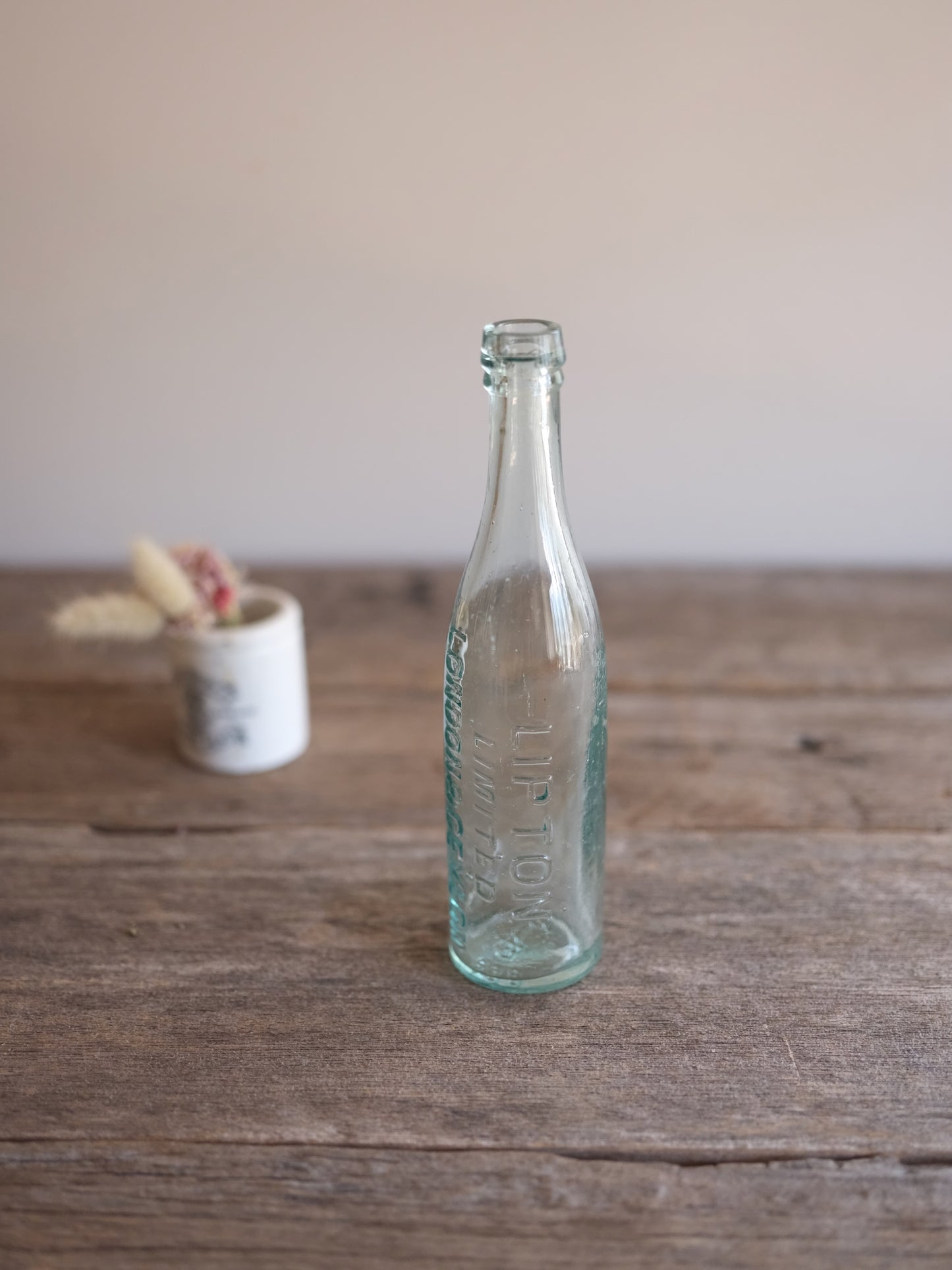 Lipton Embossed Glass Bottle