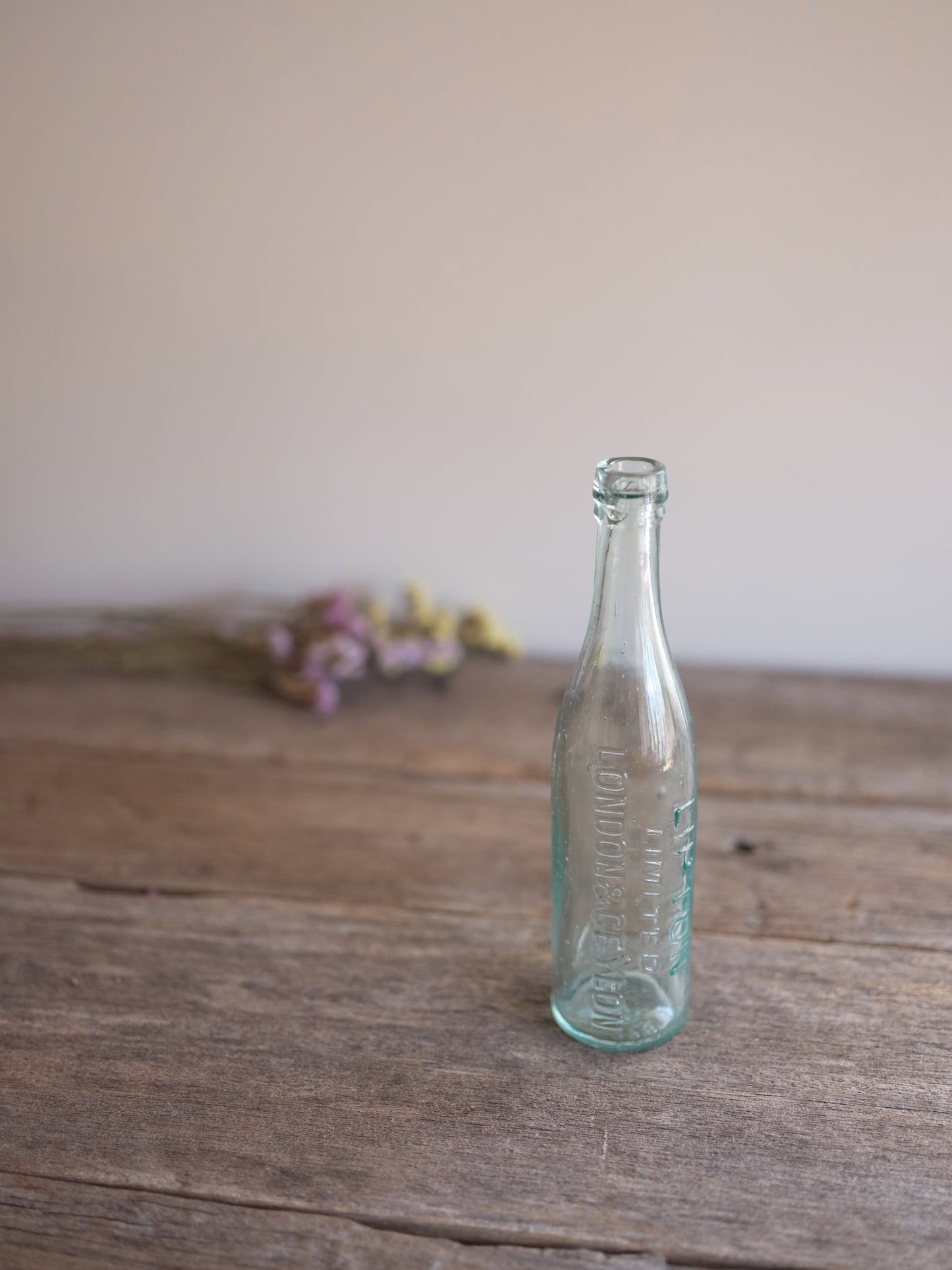 Lipton Embossed Glass Bottle