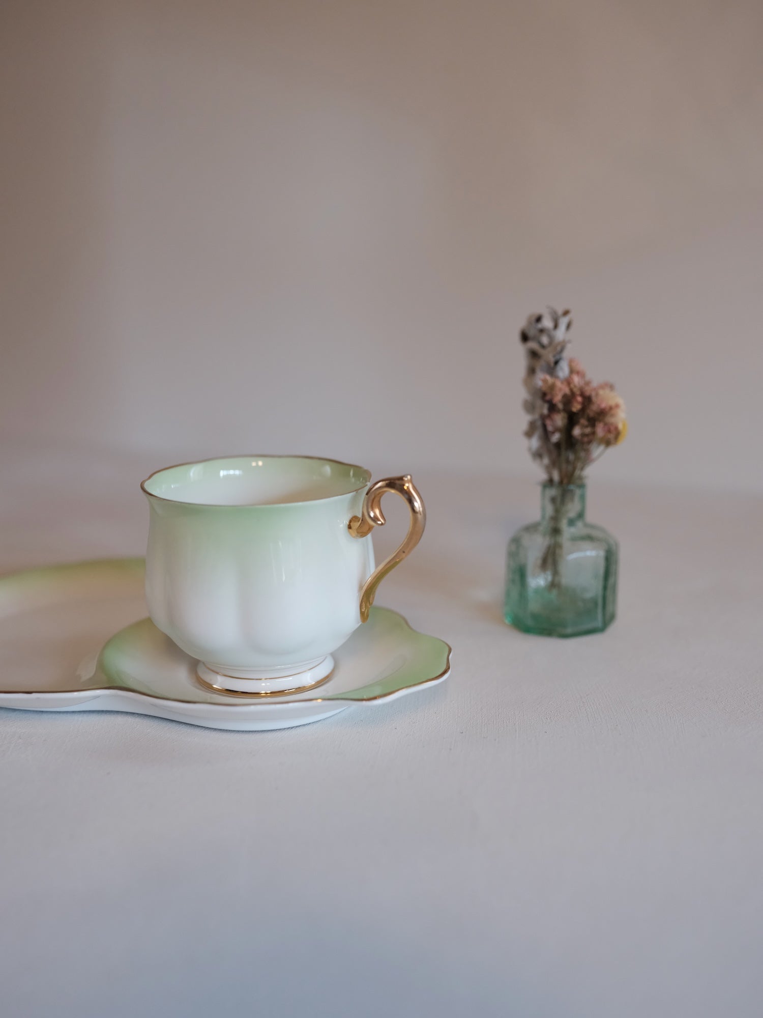 ロイヤルアルバート レインボー グリーン ティーカップ テニスセット