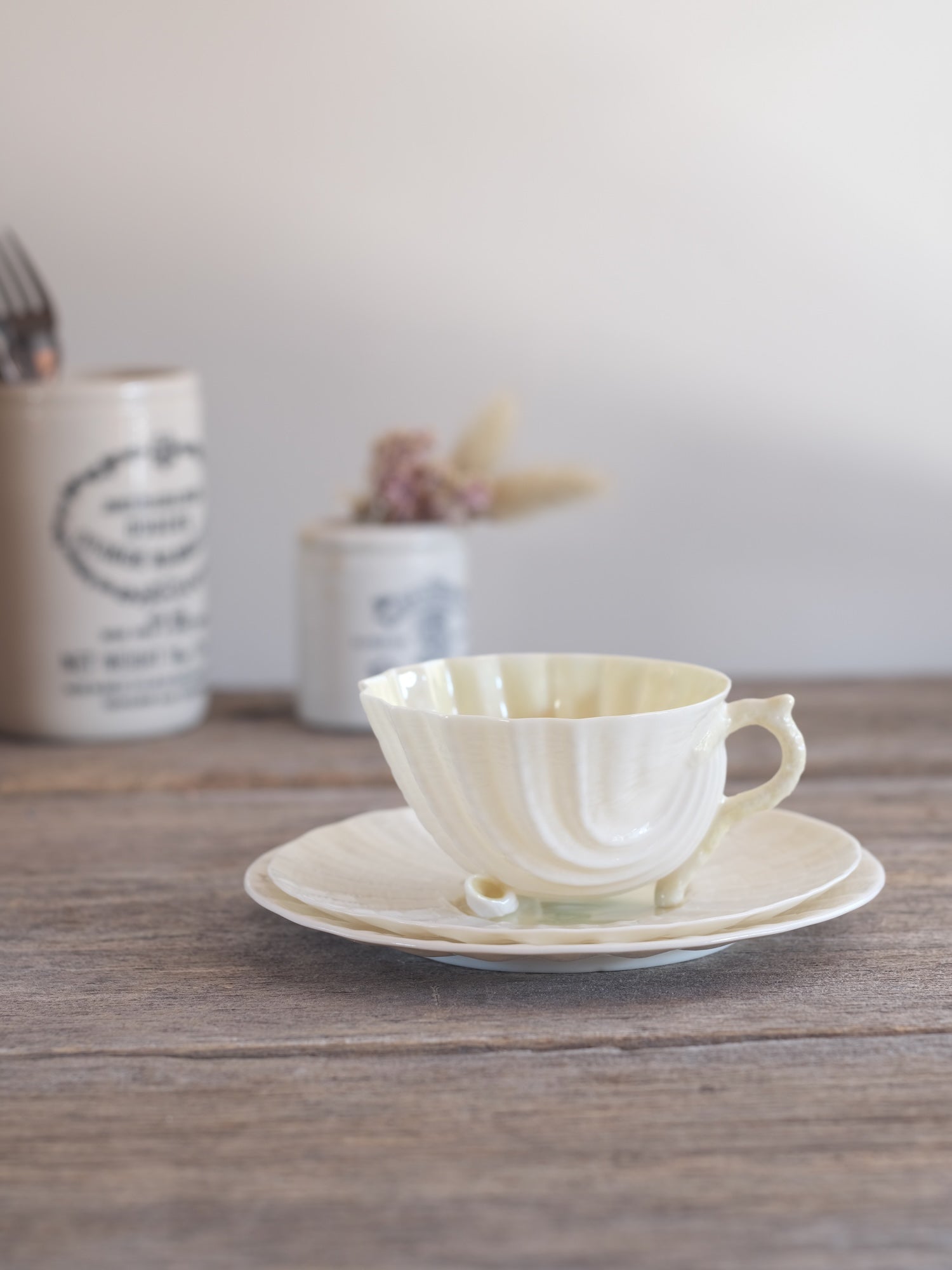 ベリーク ネプチューン ティーカップ トリオ グリーンマーク第5世代