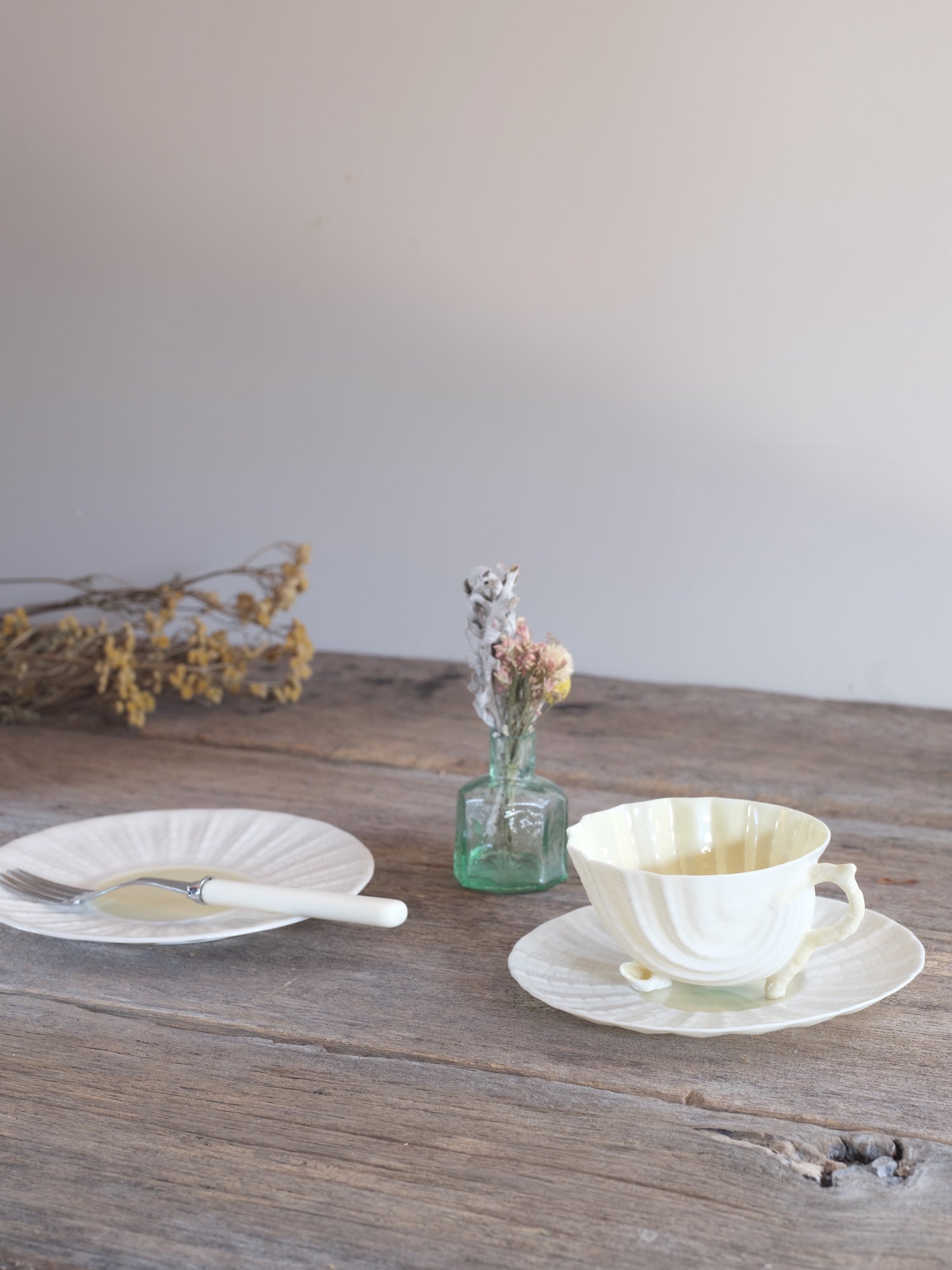 ベリーク ネプチューン ティーカップ トリオ グリーンマーク第5世代